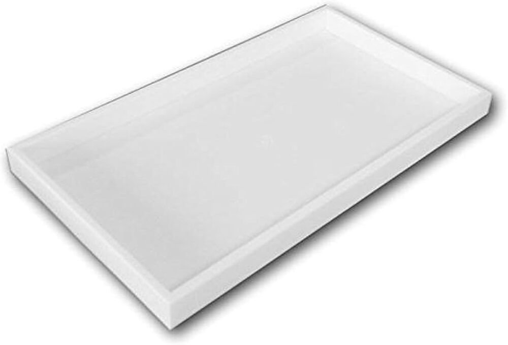 Full Size White Plastic Display Tray ~ 14 3/4" x 8 1/4" x 1"